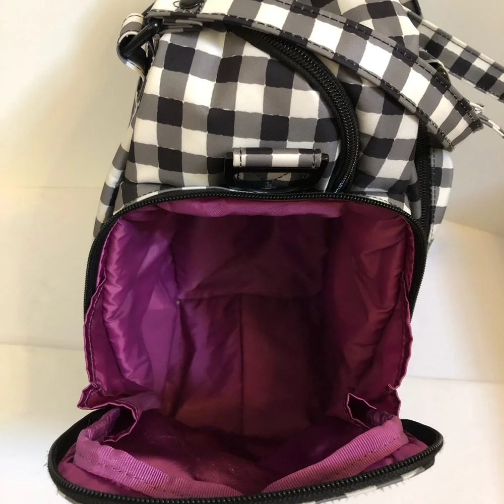 Ju-Ju-Be Black and White Gingham Baby Bag